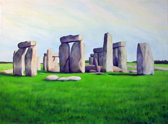 Oil Painting of Stonehenge by Jonathan Cernak ©