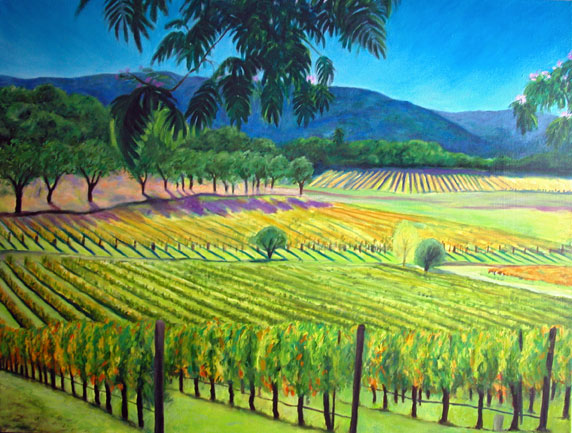 Joseph Phelps Vineyard painting